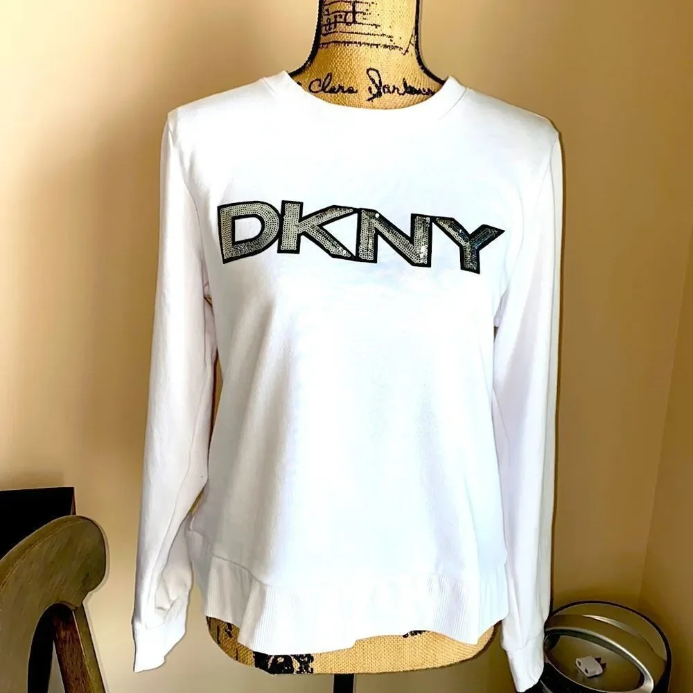 DKNY sequin logo sweatshirt
